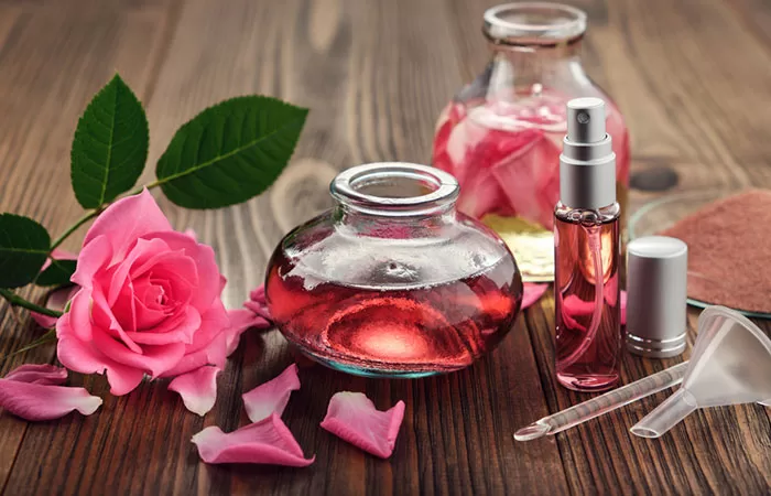 rose water for hair color